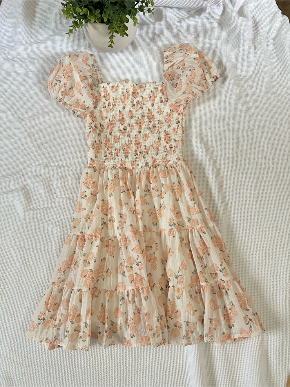 Altar'd State Bailey Cream and Peach Floral Top